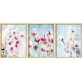 thumbnail image 3 of PixonSign Framed Wall Art White And Pink Garden Flowers Posters, Set of 3 Minimalist Boho Botanical Floral Illustrations Wall Decor, Adhesive Canvas Prints for Home Decor - 8"x10" Natural, 3 of 5