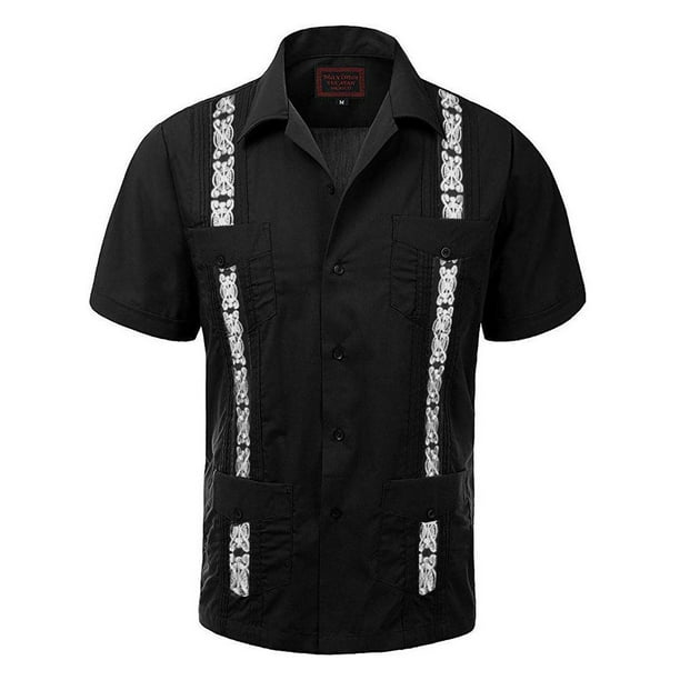 Maximos Maximos Men�s Guayabera Two Tone Cuban Beach