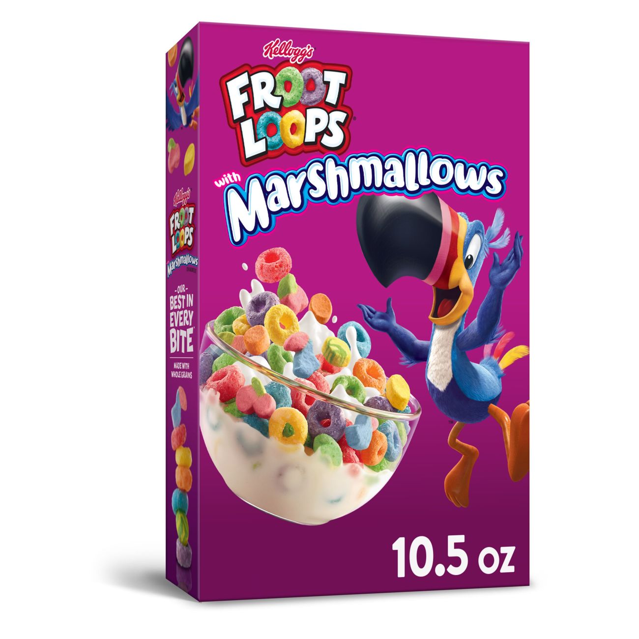 Kellogg's Froot Loops Breakfast Cereal, Original with Marshmallows, 10.