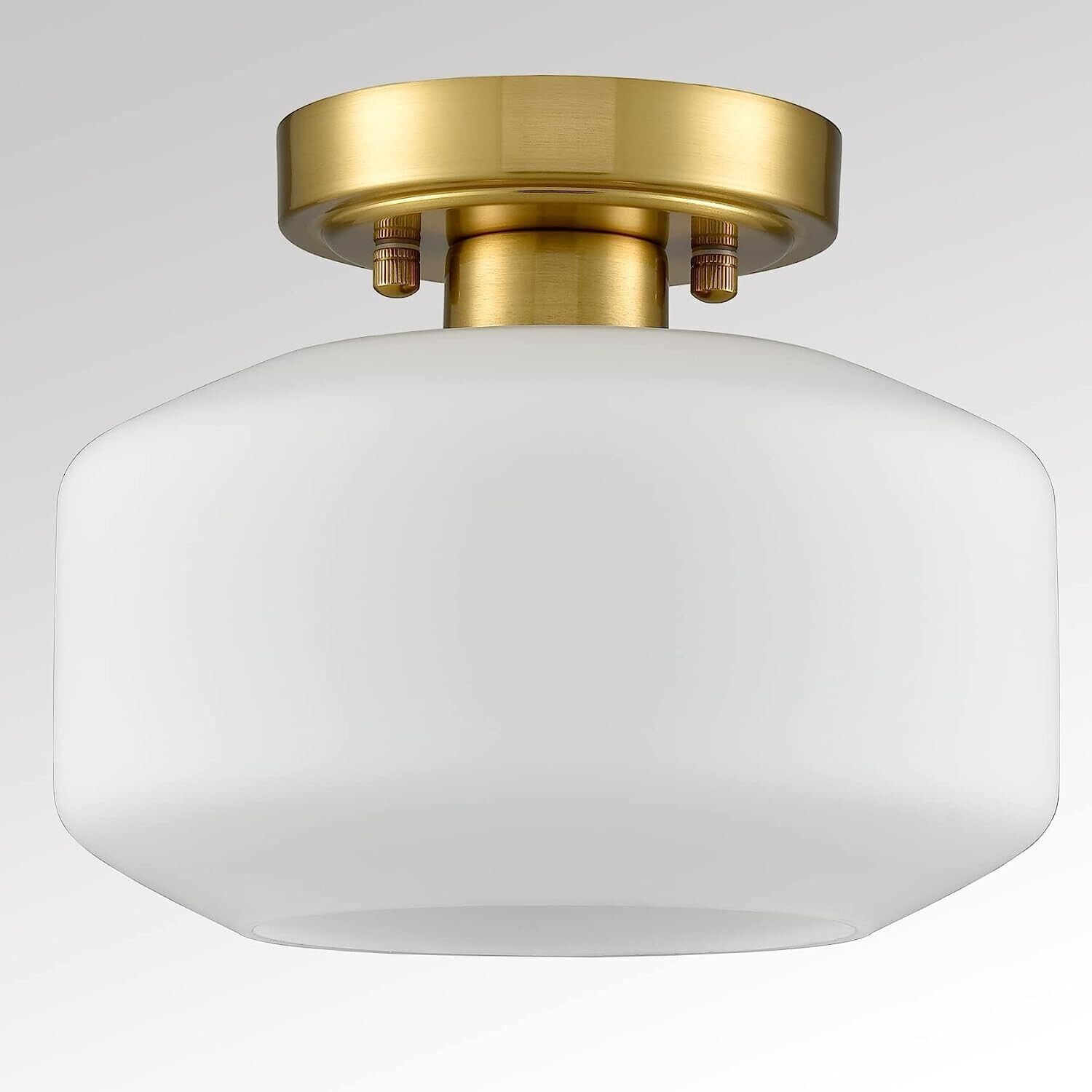 Modern Farmhouse Semi Flush Mount Ceiling Light Gold Hallway Light Fixture