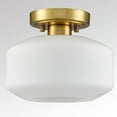 thumbnail image 2 of Modern Farmhouse Semi Flush Mount Ceiling Light Gold Hallway Light Fixture, 2 of 4