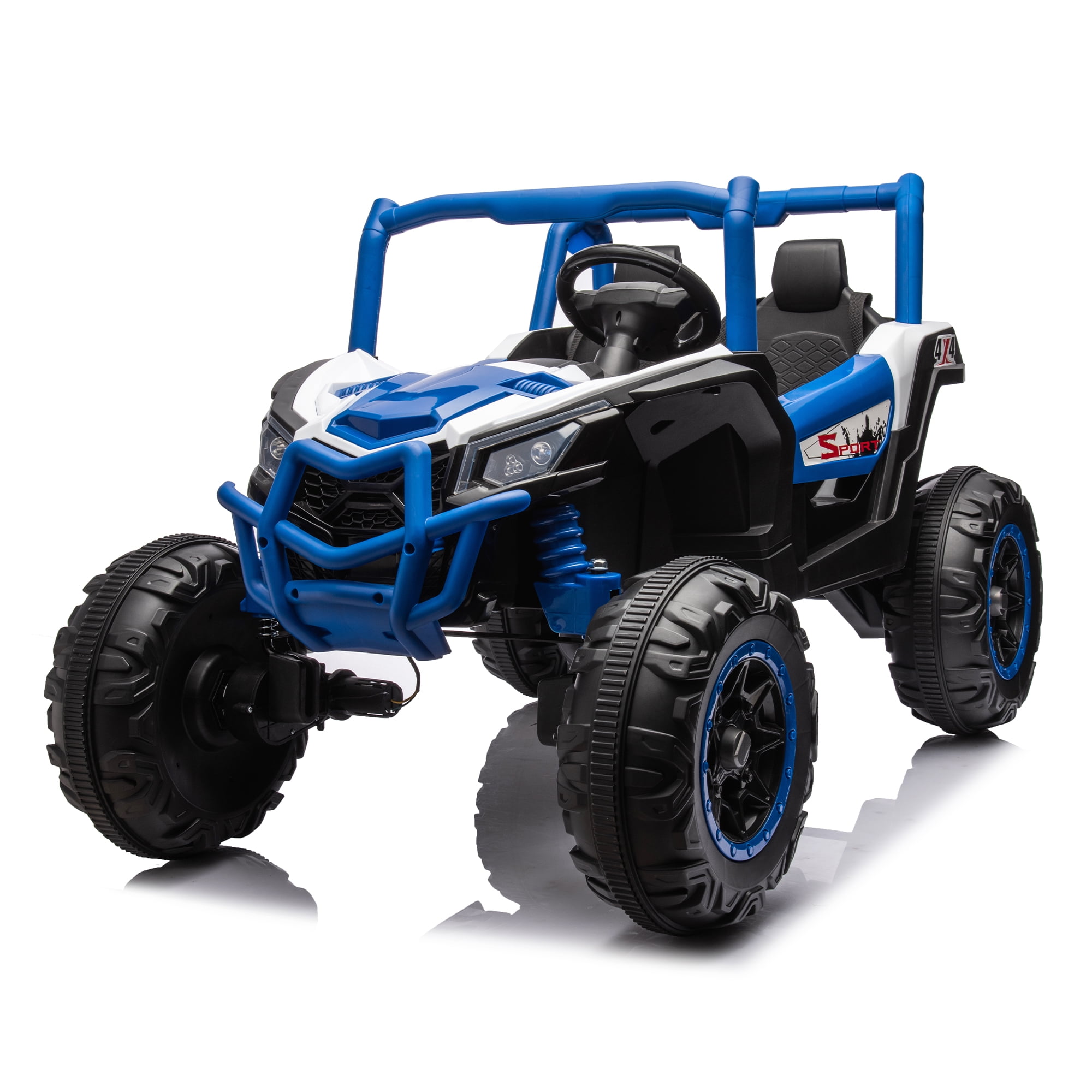CIPACHO 24V Battery Powered Ride Ons UTV for Kid, 2 Seater Electric Off-Road Truck Car with Parent Remote Control, High Low Speed, Blue CIPACHO 24V Battery Powered Ride Ons UTV for Kid, 2 Seater Electric Off-Road Truck Car with Parent Remote Control, High Low Speed, Blue