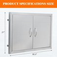 thumbnail image 4 of Qinaqin 30-Inch by 21-Inch Stainless Steel Outdoor Kitchen Flush-Mount BBQ Access Puerta cm de Anchoaterproof Corrosion-Resistant y Easy to Install para Islands Cabinets, 4 of 5