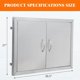 thumbnail image 3 of 30-pulgada by 21-pulgada stainless steel outdoor kitchen flush-mount bbq access door: waterproof, corrosion-resistant, y easy to install para bbq islands y cabinets, 3 of 5