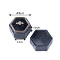 thumbnail image 5 of Velvet Single Ring Box Gift Jewelry Organizer Packaging for Wedding Ceremony Engagement Display Storage Supplies Accessories Gray, 5 of 6