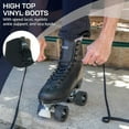thumbnail image 4 of CHICAGO Skates Patines de pista con forro de cuero premium para hombre, patines cuádruples clásicos negros, talla 13, 4 of 5