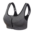 thumbnail image 5 of Valcatch Women's Zip Front Sports Bra Wireless Post-Surgery Bra Active Yoga Sports Bras Plus Size, 5 of 7