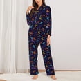 thumbnail image 3 of Wukai Games Print Women's Pajama Set - Soft Long Sleeve Sleepwear for Comfort and Style-XX-Large, 3 of 9