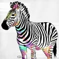 thumbnail image 3 of OnRei 20x20 Black Modern Framed Museum Art Print Titled - Zebra Head Colorful, 3 of 5