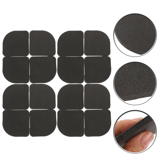 CRAFTHROU 16pcs Shockproof Anti Vibration Pads For Furniture Washing Machine Foot Pad Black EVA