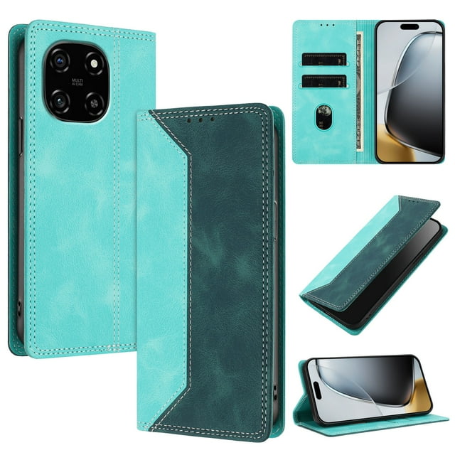 Phone Case for Blackview Color 6 FOXDOCK Premium Leather,Creative Dual-Color Cover with Card Slot,Shockproof