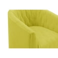 thumbnail image 6 of Rustic Manor Karly Velvet Stitched Tufted Accent Armchair with Swivel Base, Elegant Barrel Chair, Yellow, 6 of 8