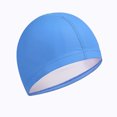 thumbnail image 4 of Paquete de 4 gorros de baño de tela de Color puro para hombre y mujer, gorro de baño, gorro de baño impermeable y transpirable agrandado, 4 of 5