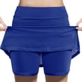 thumbnail image 2 of Hvobtty Girls' Leisure Sports Short Skirts, Toddler Half Skirts, Zhongda Girls' Fashion Solid Color Loose High Waist A-line Fake Two Piece Sports Pants Skirt Half Blue 12-13 Years, 2 of 4