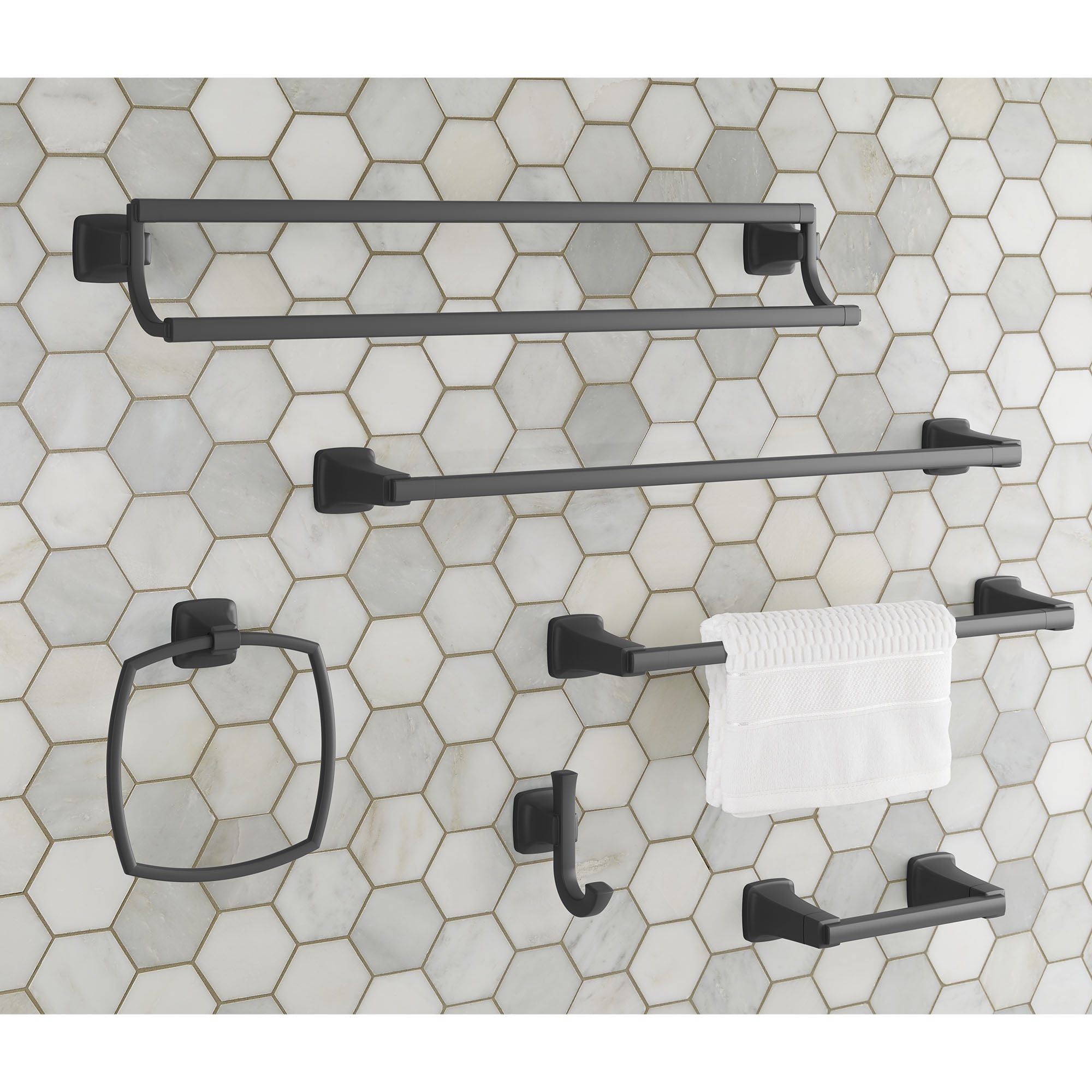 American Standard 7353230.243 Townsend Toilet Paper Holder, Matte Black