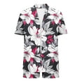 thumbnail image 7 of LEWKW Women's 3 Piece Floral Outfits Printed Kimono Cardigan Crop Top & Shorts Sets Summer Vacation Lounge Sets Casual Beach Matching Cover up Suits, 7 of 7