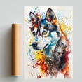 thumbnail image 2 of Siberian Husky Dog Poster Wall Art for Bedroom Living Room Funny Graffiti Dog Picture Cool Dog Decor Wall Art, 2 of 6