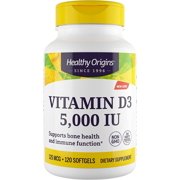 Healthy Origins Vitamin D3 5,000 IU, 120 Softgels