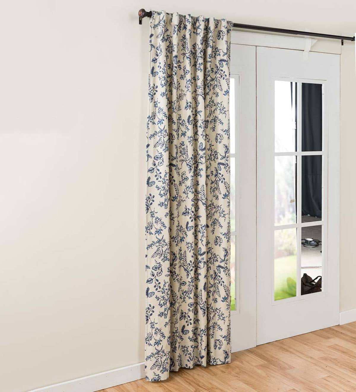 Botanical Toile Insulated DoubleLined Curtain Panel, 42" W x 63" L