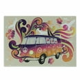 thumbnail image 1 of Boho Cutting Board, Peace Van Funny Minivan Explorer Caravan Paisley Antiqued Look Groovy Retro, Decorative Tempered Glass Cutting and Serving Board, Small Size, Multicolor, by Ambesonne, 1 of 1