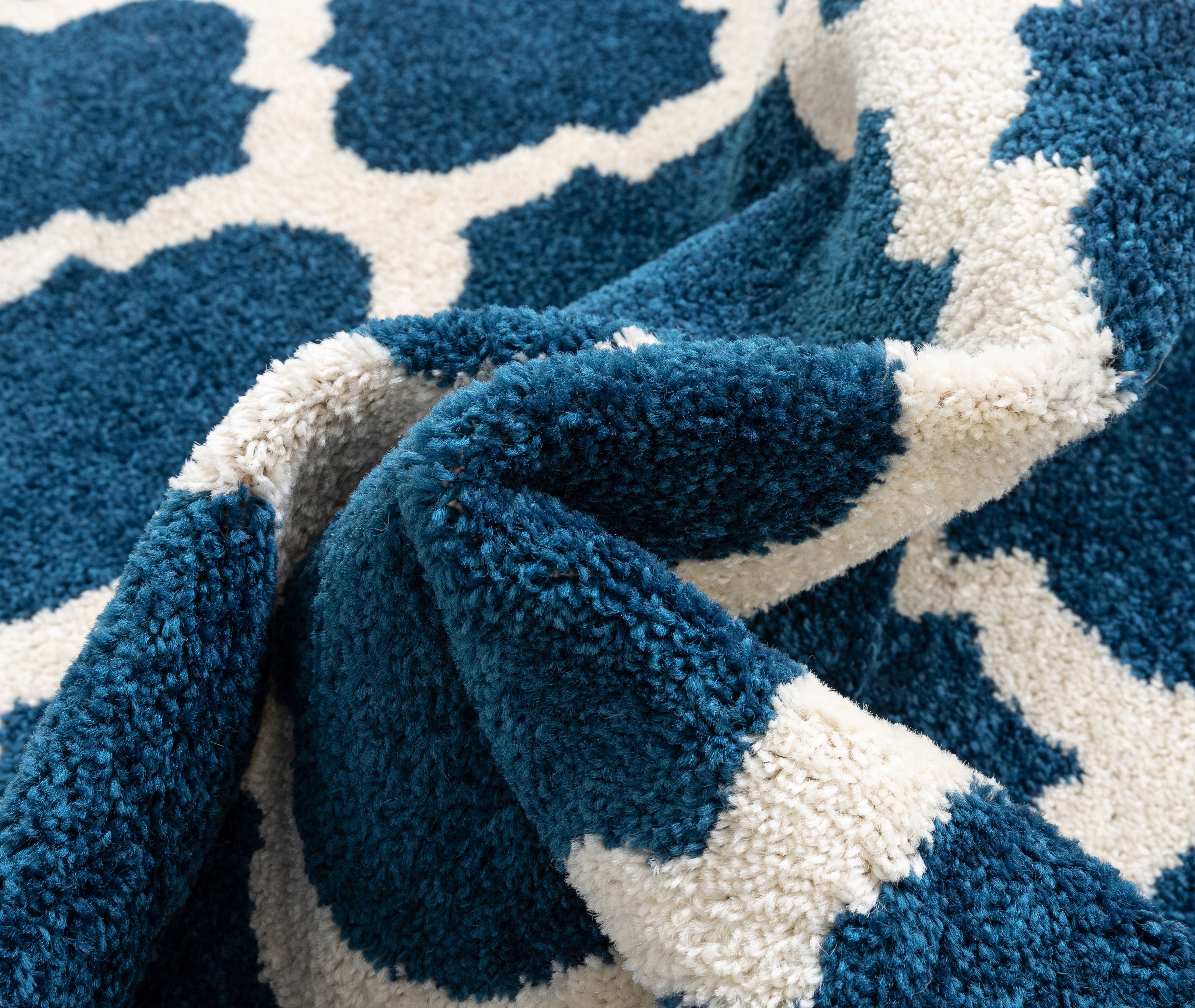Well Woven MC-54-2 Zoe Modern Trellis Runner Rug, Blue - 2 ft. x 7 ft. 3 in.
