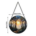 thumbnail image 2 of Stained Glass Window Hanging Ornament for Home Celebration Day Keepsake Decorative Piece Christmas Ornaments, 2 of 8