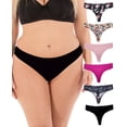 thumbnail image 2 of B2BODY Women's Floral Lace Back Thong Underwear Seamless No Show Underwear Small to Plus Sizes, 2 of 5