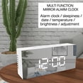 thumbnail image 6 of Kugisaki Digital Alarm Clock LED Mirror Clock Large Display Modern Electronic Clock for Bedroom Home Living Room Office, 6 of 9