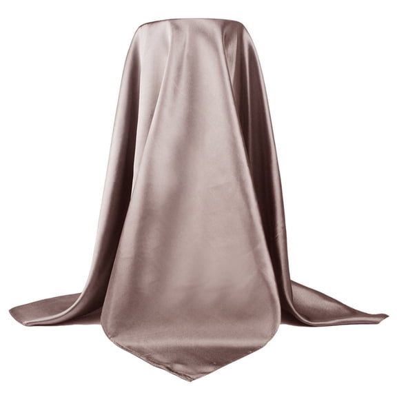 Ayyufe Women Headscarf Square Soft Imitation Silk Solid Color Scarf Head Wrap Shawl for Daily Life