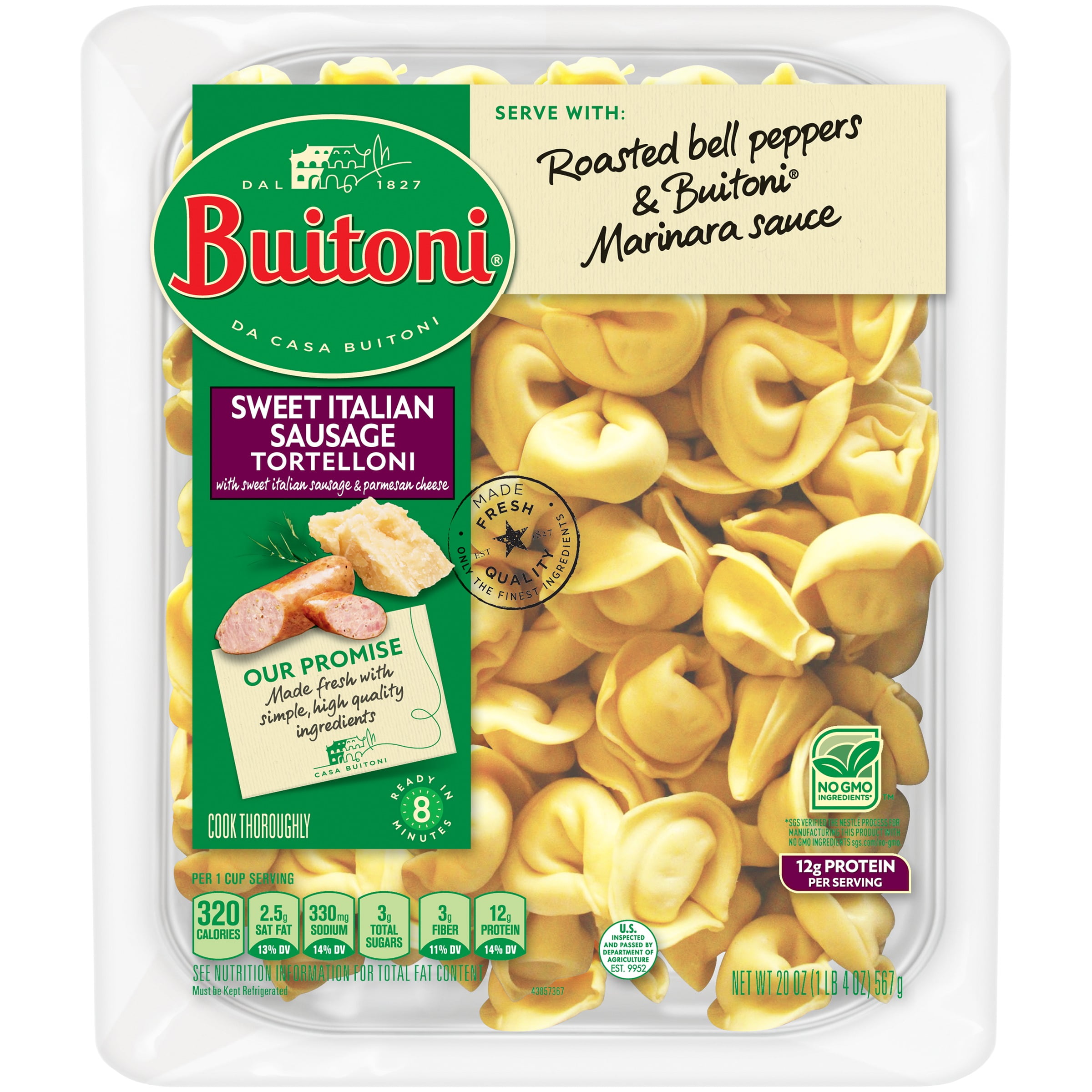 BUITONI Sweet Italian Sausage Tortelloni Refrigerated Pasta 20 oz. Family Pack