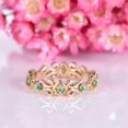 thumbnail image 5 of HeartsAndYou 1ct Natural Green Emerald Stylish Filigree Eternity Band 14k SOLID Yellow Gold, 5 of 9