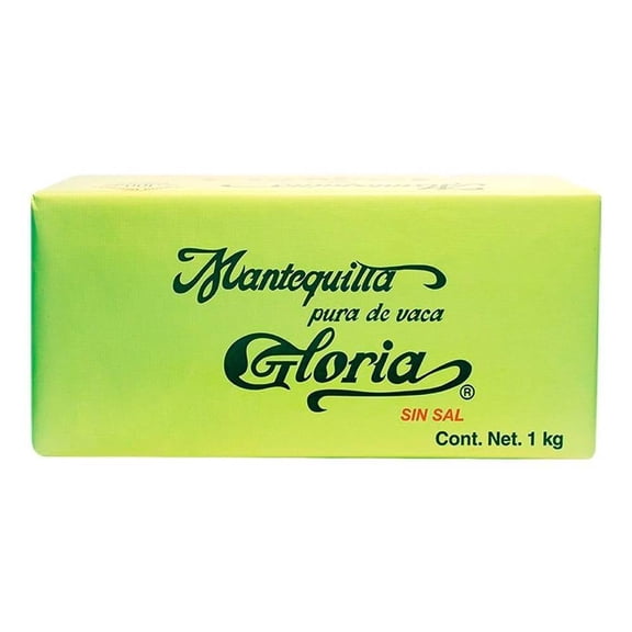 Mantequilla Gloria   sin sal en barra 1 kg