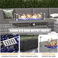 thumbnail image 4 of 8 Piece Patio Furniture Set with 44" Propane Gas Fire Pit Table, Outdoor Sectional Conversation Set Wicker Rattan Sofa Set with Coffee Table, 4 of 6