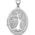 thumbnail image 1 of 14K White Gold 21X16mm Oval Tree Locket (28.25 X 17) Made In China xl699, 1 of 6