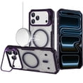 thumbnail image 2 of XPM for Apple iPhone 17 Pro Phone Case, Transparent Tough Dotted Magnetic Case with Camera Stand & Hybrid Grip Shockproof Cover for Apple iPhone 17 Pro (6.3") (Purple), 2 of 6