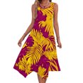 thumbnail image 1 of Ovzne Robes d'Été pour Femmes 2025 Robe Femme Robes pour Femmes Sans Manches Col Rond à Cordon Décontractée à Volants Ligne A Robe Mini Robe pour Femmes Liquidation, 1 of 7