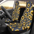 thumbnail image 3 of KAKALAD Yellow Sunflowers Blue Car Seat Covers Set Vehicle Front Seats Protector 2 Pcs, 3 of 9