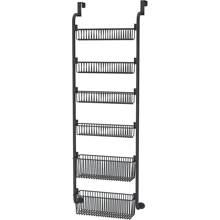  1Easylife Over the Door Pantry Organizer, 8-Tier Metal Frame  with Adjustable Baskets, Black, Space Saving Storage for Kitchen Pantry :  Home & Kitchen
