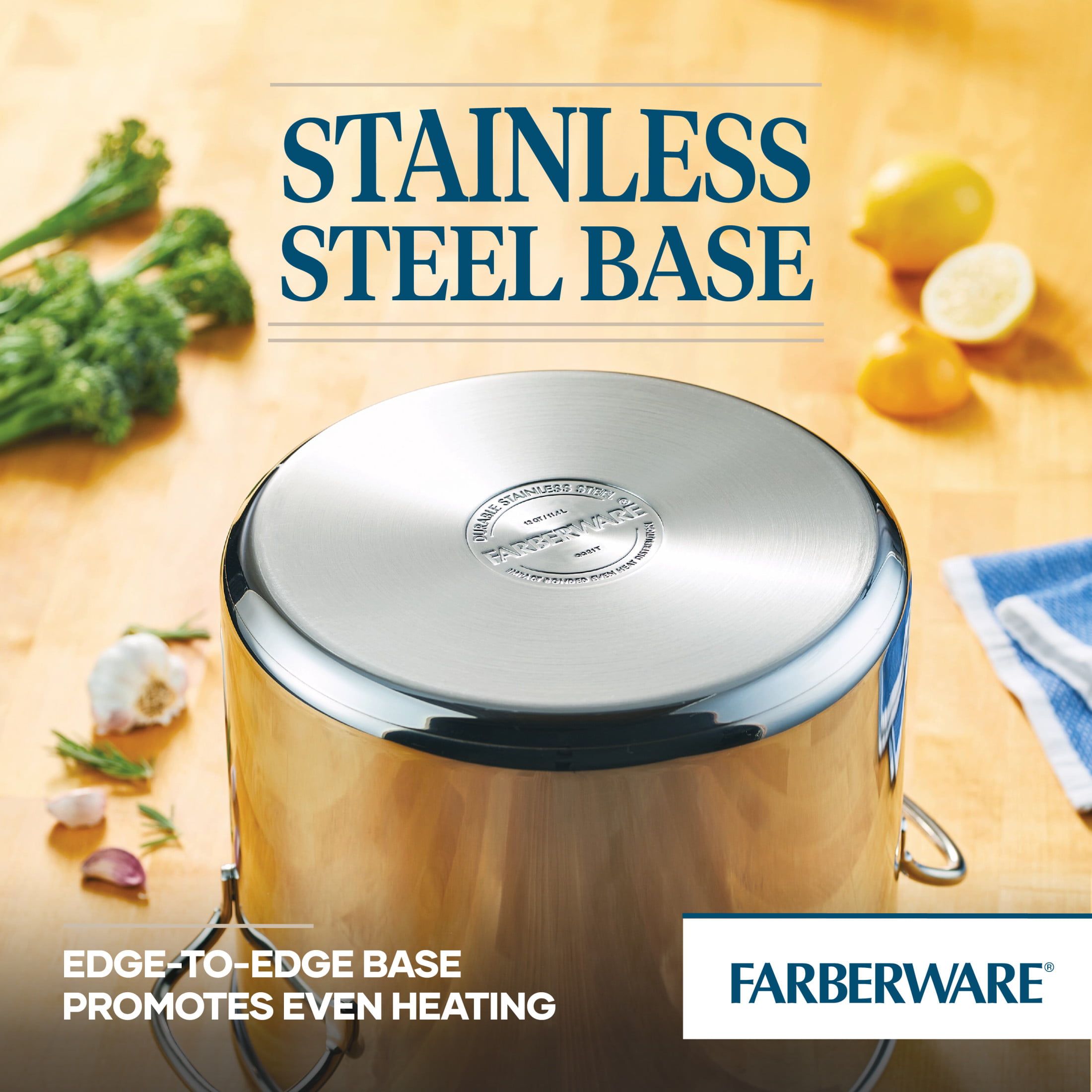 Farberware 50004 Stock Pot Classic, 4-Quart, Stainless Steel
