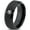 Black Bevel Tungsten, variant on Tungsten Swan Bird Anatidae Cygnus Swimming Band Ring 8mm Men Women Comfort Fit Black Dome Polished