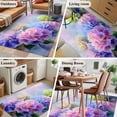 thumbnail image 5 of Pink Purple Floral Area Rugs 3'x5', Small Throw Rugs for Living Room Bedroom, Spring Hydrangea Flower Fantasy Botanical Indoor Outdoor Rug Non-Slip Low Pile Carpet Runner Reversible Floor Mats, 5 of 8