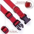 thumbnail image 3 of YSTINNG Reflective Dog Collar with Buckle Adjustable Safety Nylon Collars for Small Medium Large Dogs, Red M YD72-127, 3 of 7