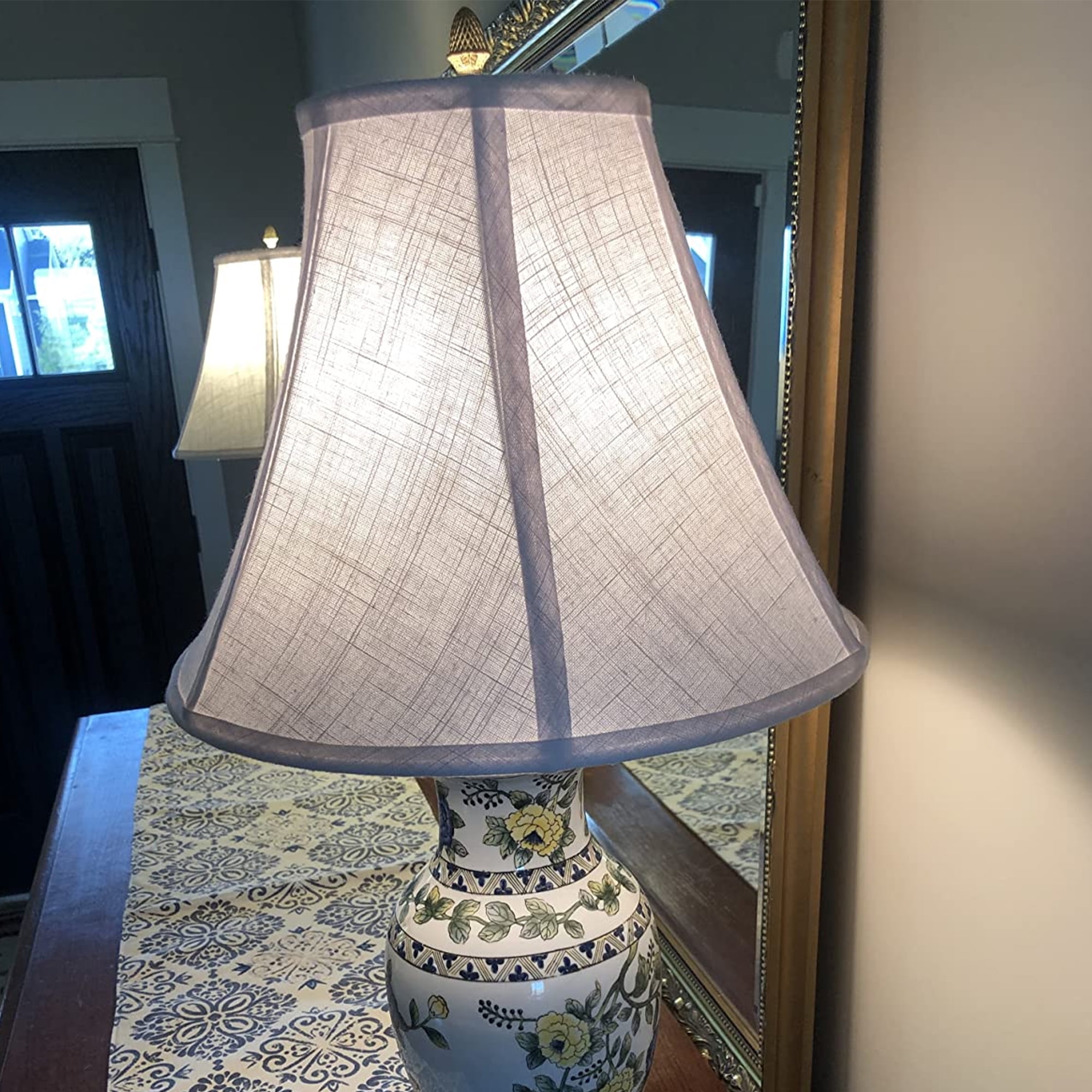 TOOTOO STAR Set of 2 Bell Lamp Shades Natural Medium 6" Top x 14" Bottom x 10" High Shades for table and floor lamps