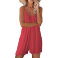 thumbnail image 2 of ORUYROP SNUGWIND Femmes Décontractée Sans Manches Lâches Combinaisons Réglables Shorts Stretch Romper avec Poches Poches, 2 of 5