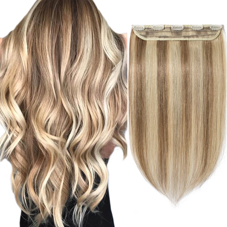 Clip in human hair extensions 3 piece sale