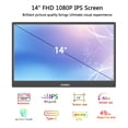 thumbnail image 2 of 14 Inch Protable Touchscreen 1920x1080P IPS Panel Display Secondary Monitor For PC Gamer HDMI Compatible With PS5 Switch Laptop, 2 of 12