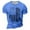Blue, variant on 4Th Of July Shirts For Men Fashion American Flag Graphic Tee Independence Day Short Sleeve Round Neck Patriotic T-Shirts Army Green L