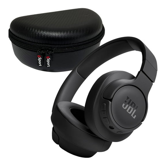 JBL Tune 720BT Wireless Over Ear Bluetooth Headphone Bundle with gSport Case (Black)