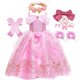thumbnail image 1 of Vestido de princesa Aurora para niñas, disfraz de Cosplay de Bella Durmiente, regalo de Navidad para niños, vestido de baile Floral, ropa de fiesta de lujo, 10 Fivean unisex, 1 of 2