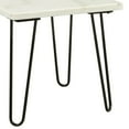 thumbnail image 4 of ACME Telestis 22" Square Marble Top End Table in White and Black, 4 of 5